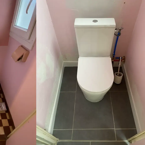 Pose d'un WC + aménagement pièce